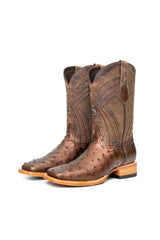 Monroe Ostrich Square Toe Cowboy Boot
