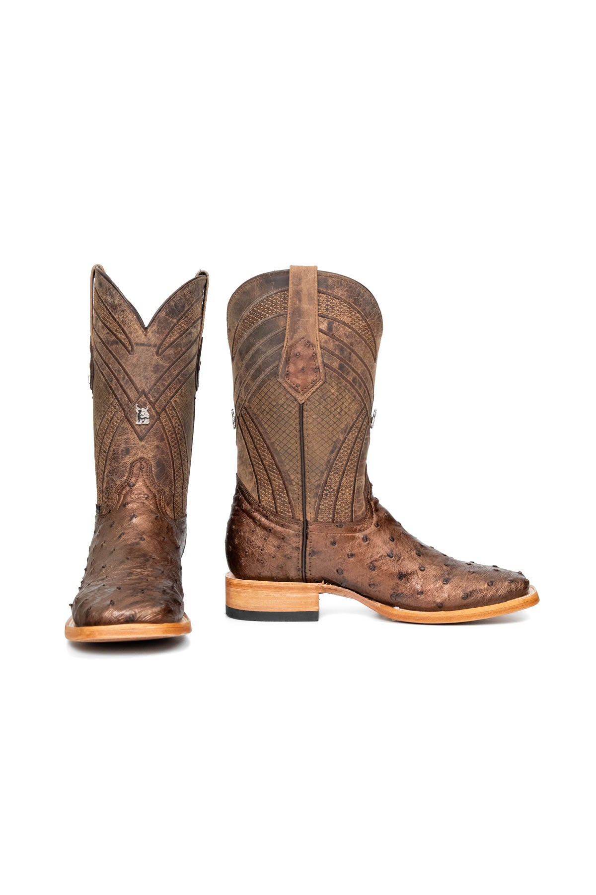 Monroe Ostrich Square Toe Cowboy Boot