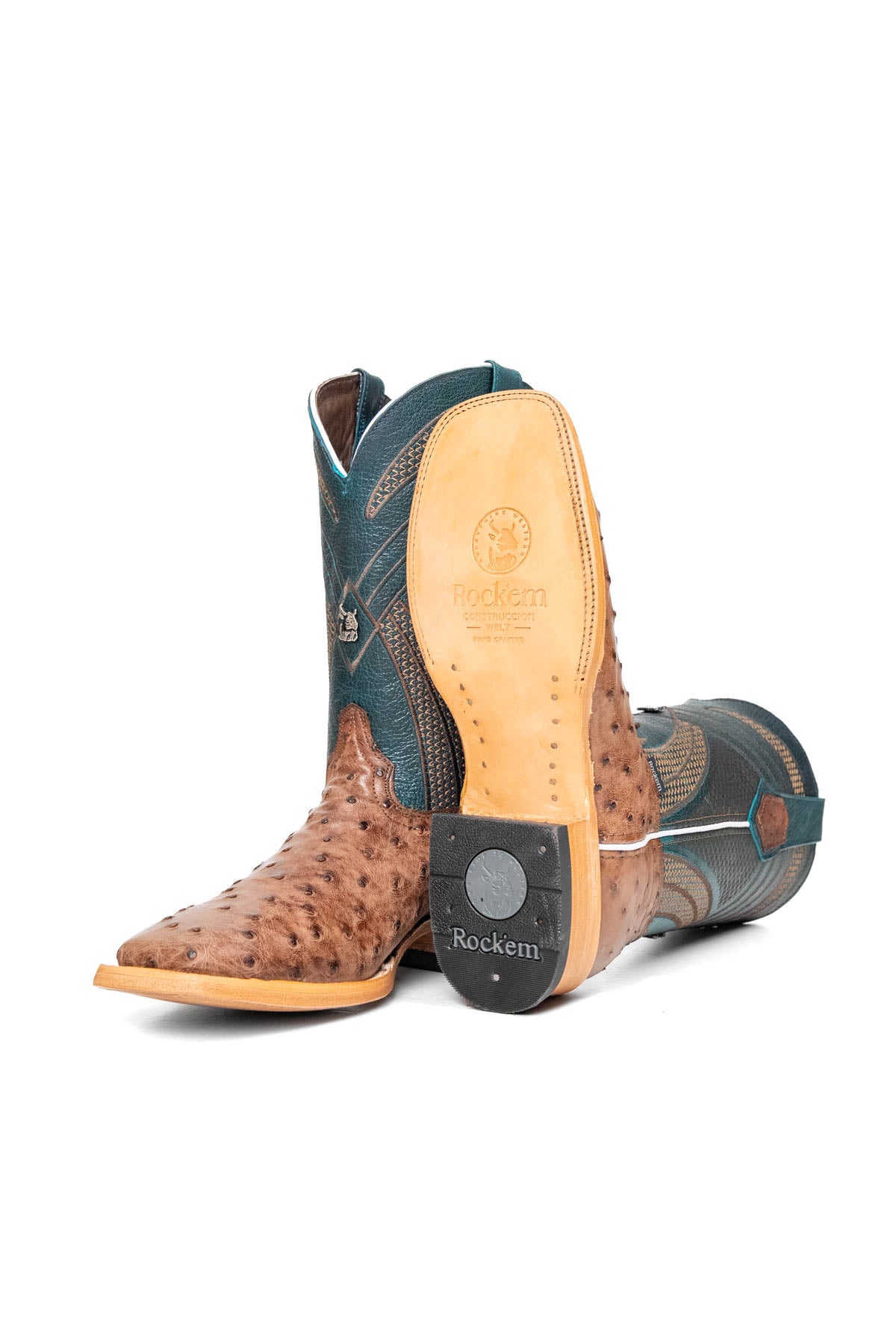 Monroe Ostrich Square Toe Cowboy Boot
