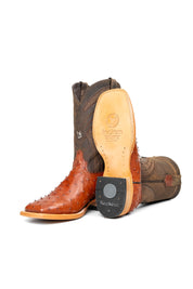 Monroe Ostrich Square Toe Cowboy Boot