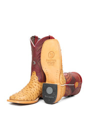 Monroe Ostrich Square Toe Cowboy Boot