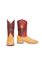 Monroe Ostrich Square Toe Cowboy Boot