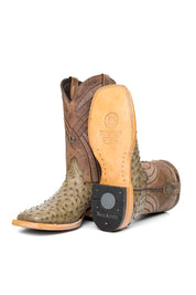 Monroe Ostrich Square Toe Cowboy Boot