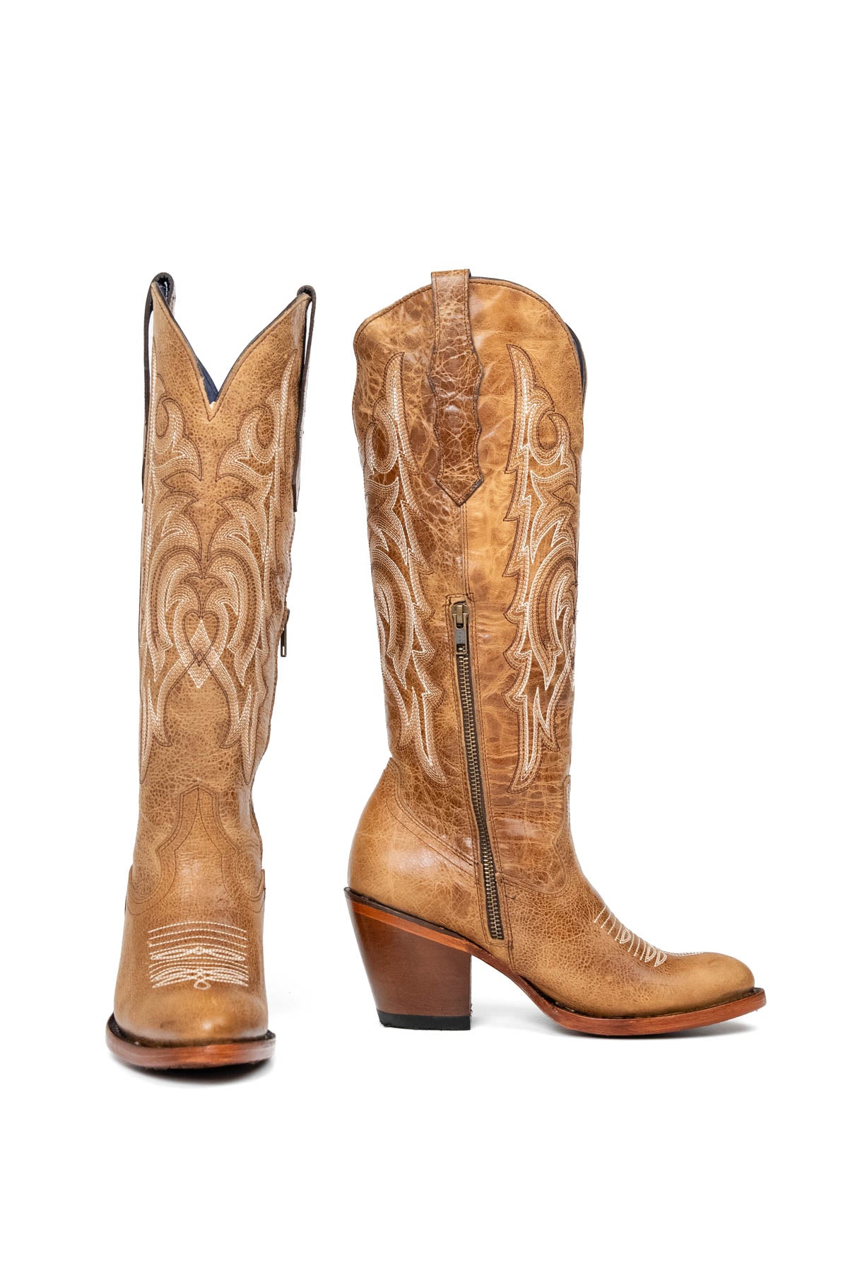 Angie Tall Round Toe Cowgirl Boot