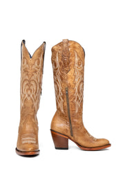 Angie Tall Round Toe Cowgirl Boot