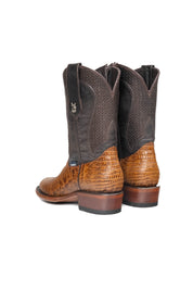 Montana Lizard Round Toe Cowboy Boot