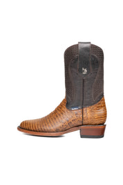 Montana Lizard Round Toe Cowboy Boot