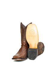 Montana Caiman Belly Rodeo Toe Cowboy Boot