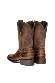 Montana Caiman Belly Rodeo Toe Cowboy Boot