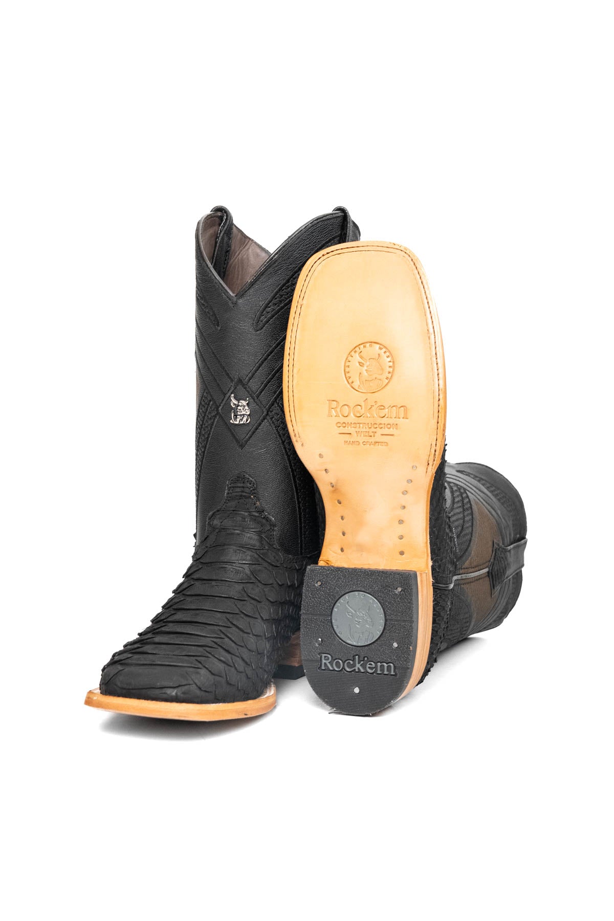 Monroe Giant Python Square Toe Cowboy Boot