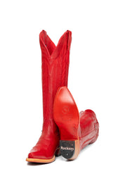 Eleanor Tall Red Bottom Snip Toe Cowgirl Boot