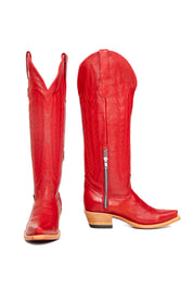 Eleanor Tall Red Bottom Snip Toe Cowgirl Boot