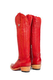 Eleanor Tall Red Bottom Snip Toe Cowgirl Boot