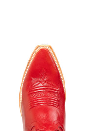 Eleanor Tall Red Bottom Snip Toe Cowgirl Boot