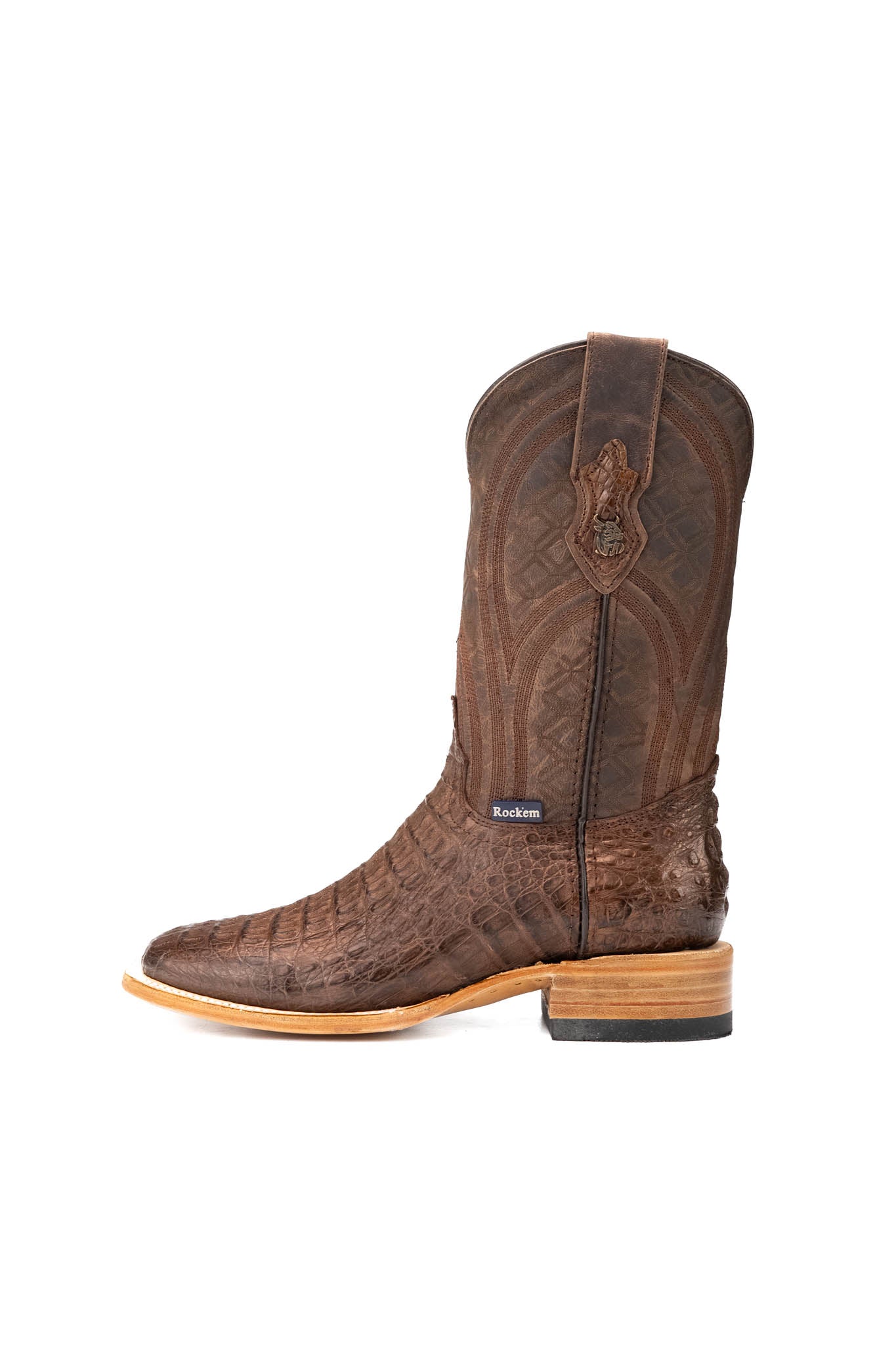 Walter Caiman Exotic Square Toe Cowboy Boot