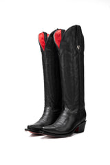 Eleanor Tall Red Bottom Snip Toe Cowgirl Boot