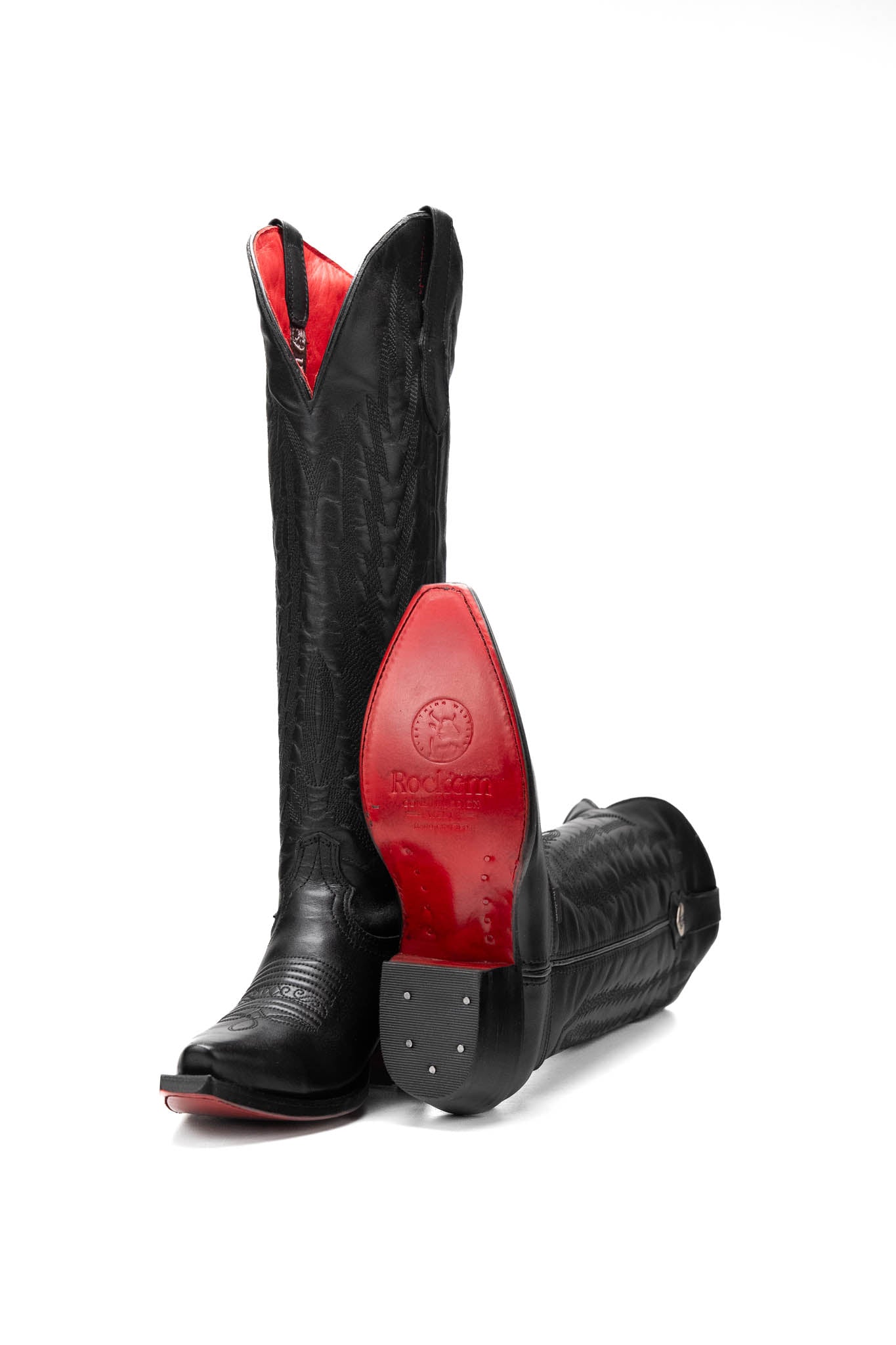 Eleanor Tall Red Bottom Snip Toe Cowgirl Boot