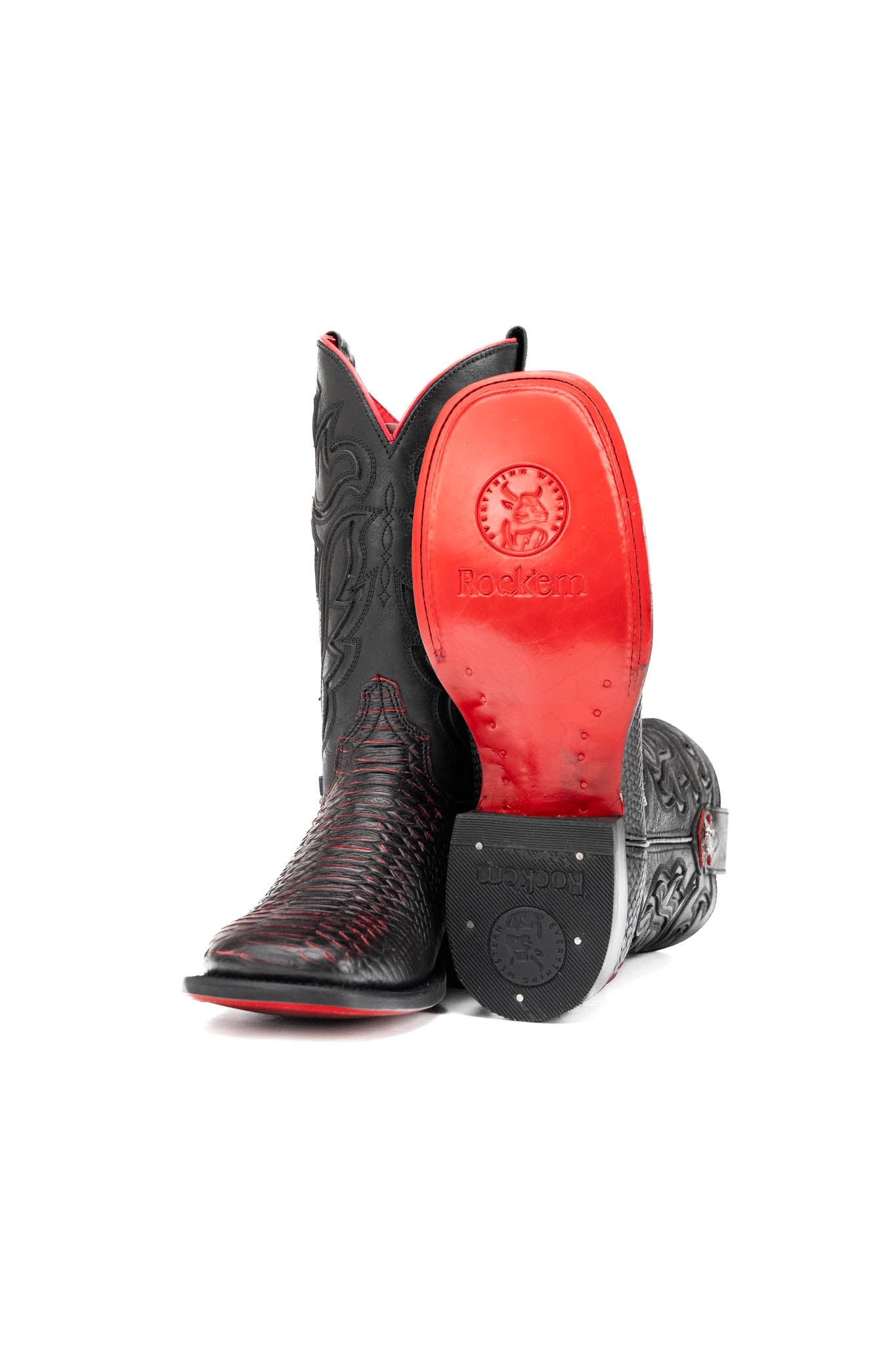 Bruce Python Red Bottom Square Toe Cowboy Boot