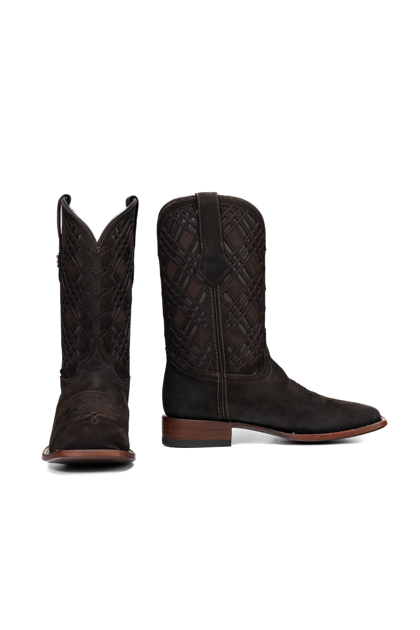 Bradley Nobuck Square Toe Cowboy Boot