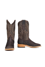 Walter Python Exotic Square Toe Cowboy Boot