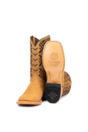 Bradley Nobuck Square Toe Cowboy Boot
