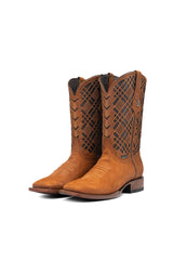 Bradley Nobuck Square Toe Cowboy Boot