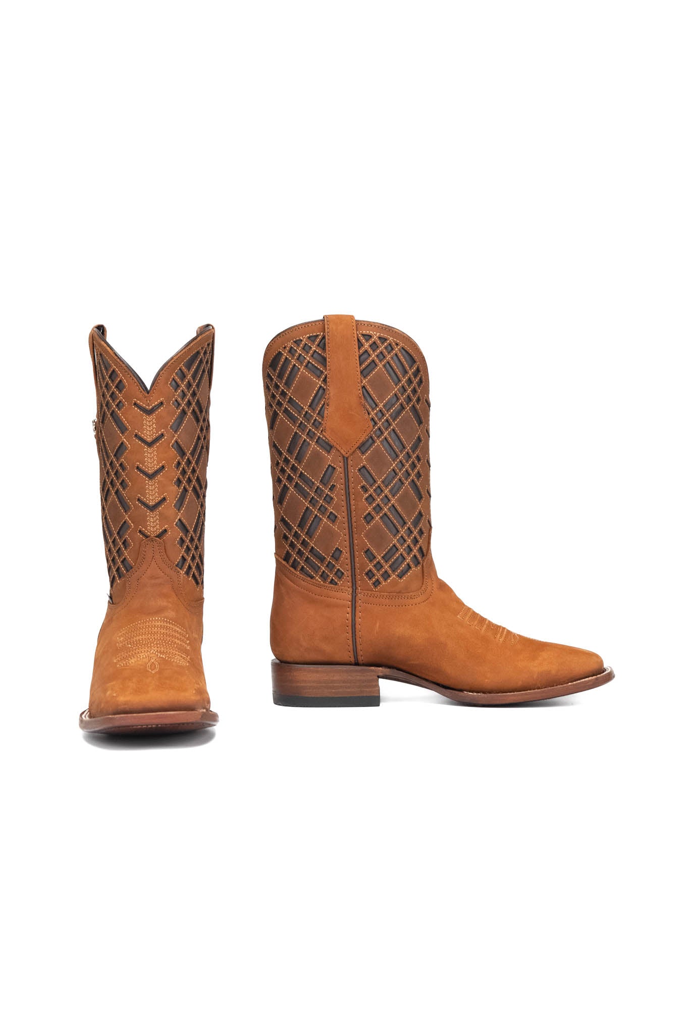 Bradley Nobuck Square Toe Cowboy Boot