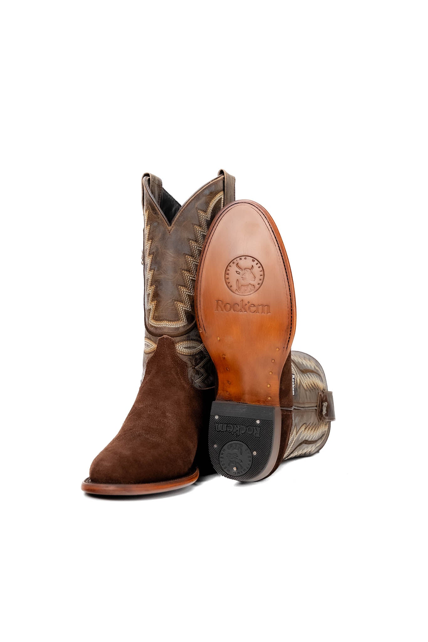 Braxton Roughout Round Toe Cowboy Boot