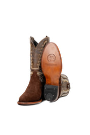 Braxton Roughout Round Toe Cowboy Boot