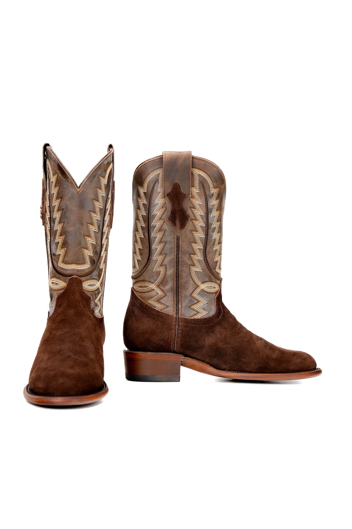 Braxton Roughout Round Toe Cowboy Boot