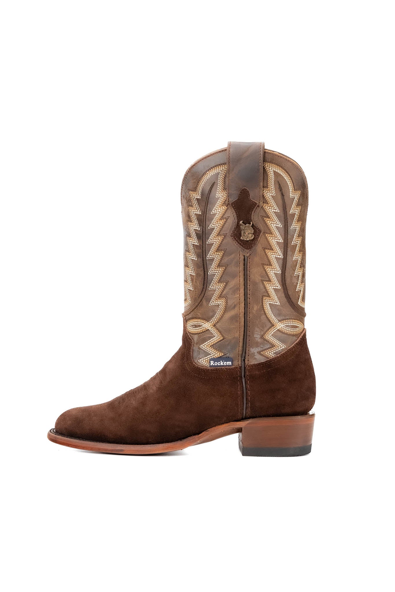 Braxton Roughout Round Toe Cowboy Boot
