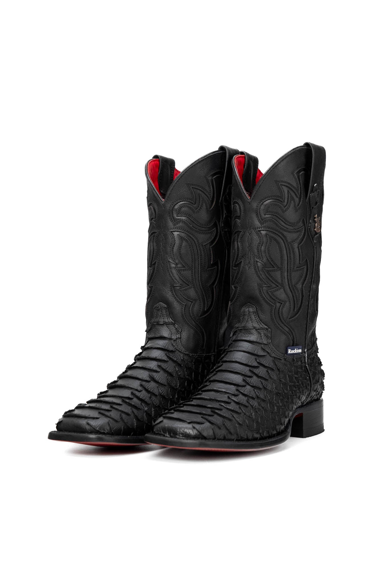 Bruce Jumbo Python Red Bottom Square Toe Cowboy Boot