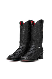 Bruce Jumbo Python Red Bottom Square Toe Cowboy Boot