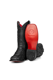 Bruce Jumbo Python Red Bottom Square Toe Cowboy Boot