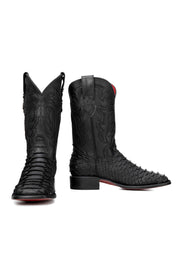 Bruce Jumbo Python Red Bottom Square Toe Cowboy Boot