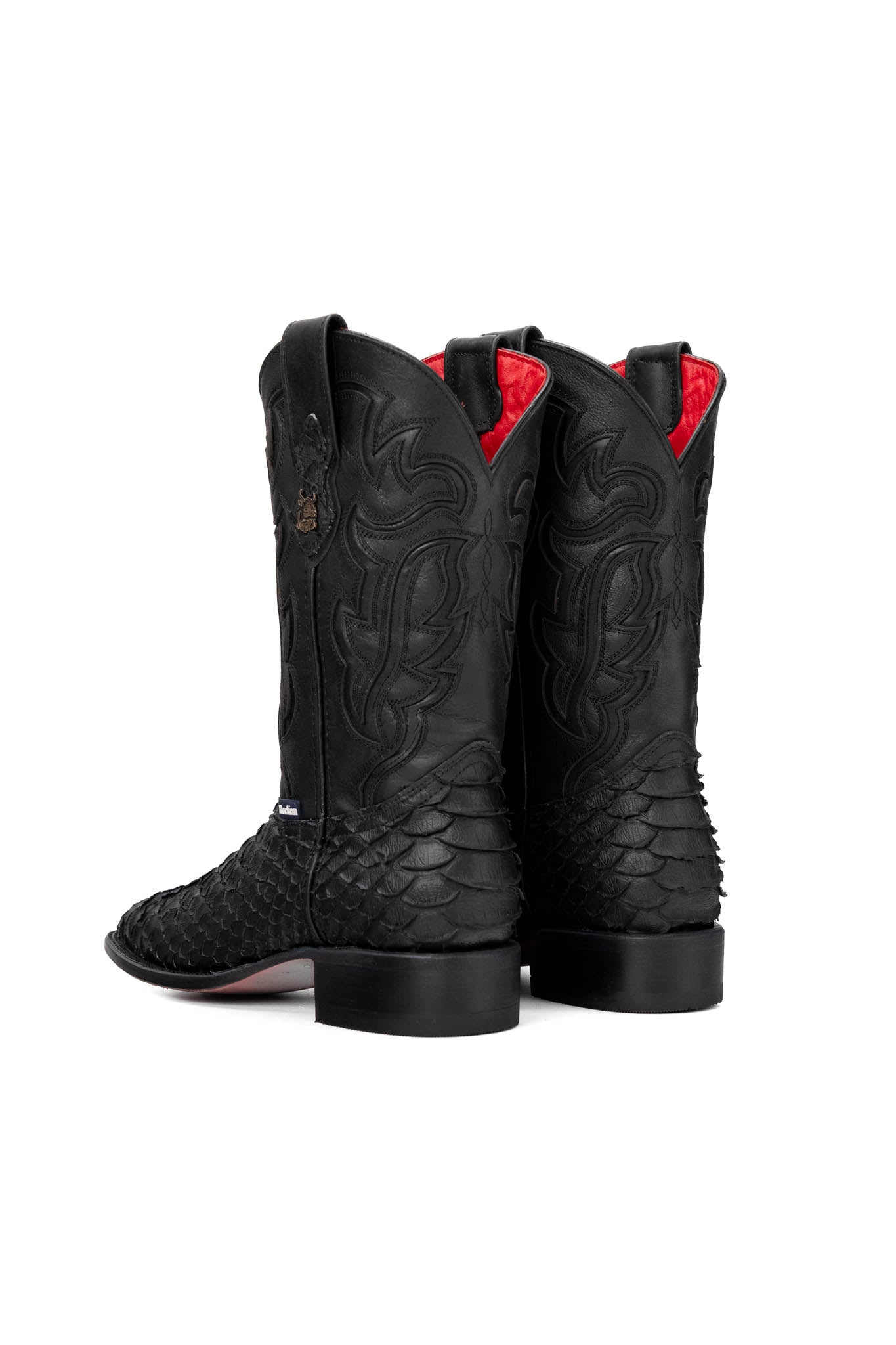 Bruce Jumbo Python Red Bottom Square Toe Cowboy Boot