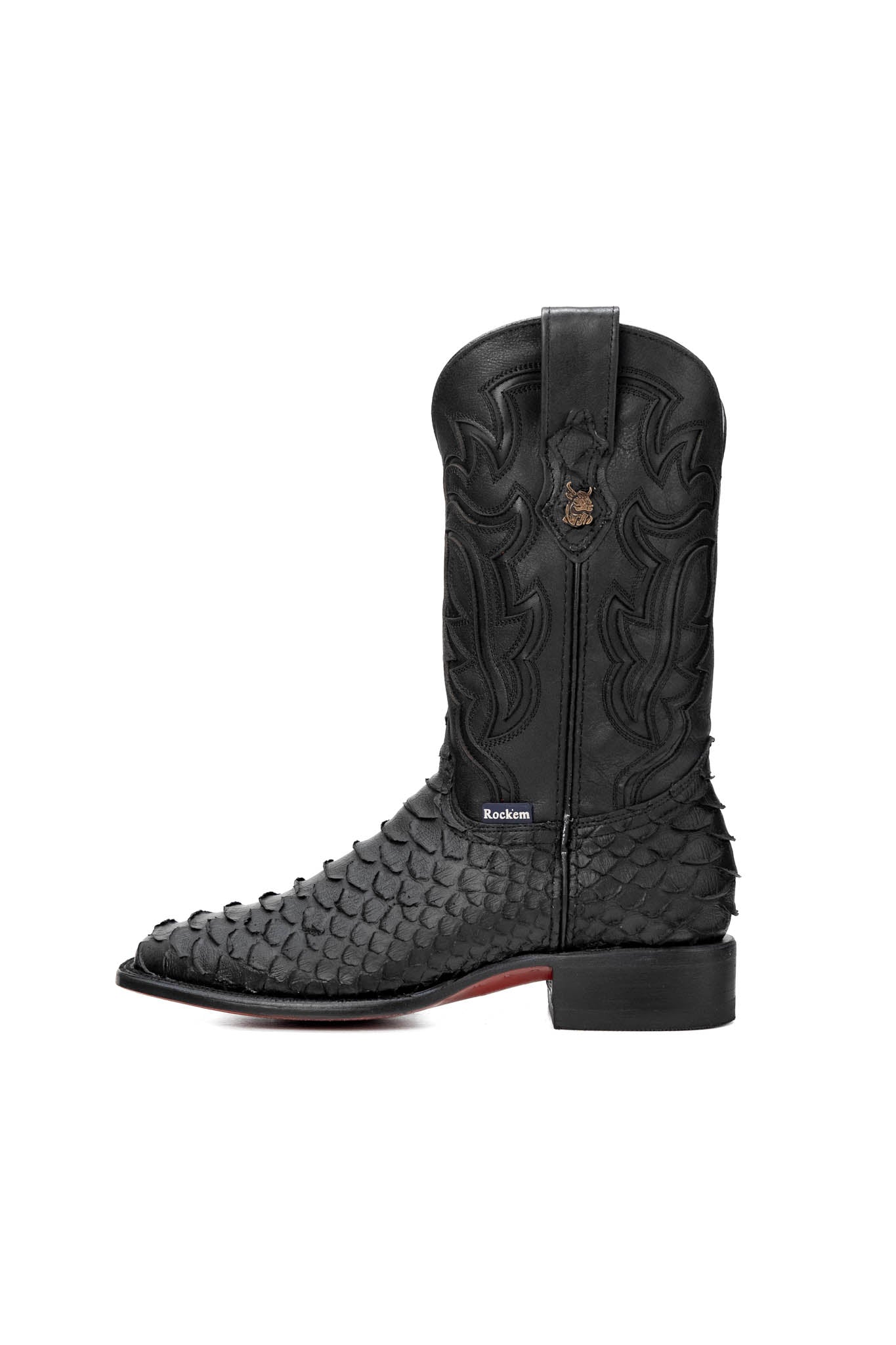 Bruce Jumbo Python Red Bottom Square Toe Cowboy Boot