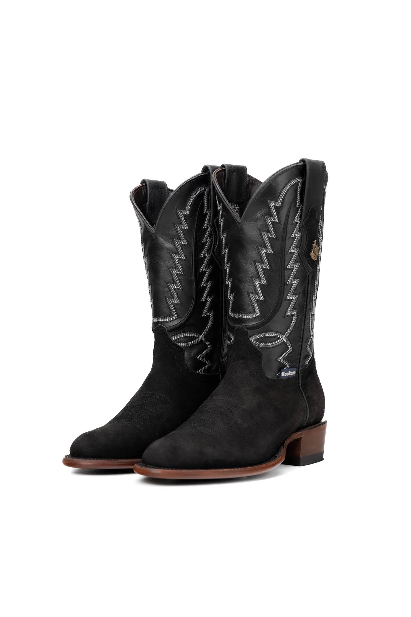Braxton Roughout Round Toe Cowboy Boot