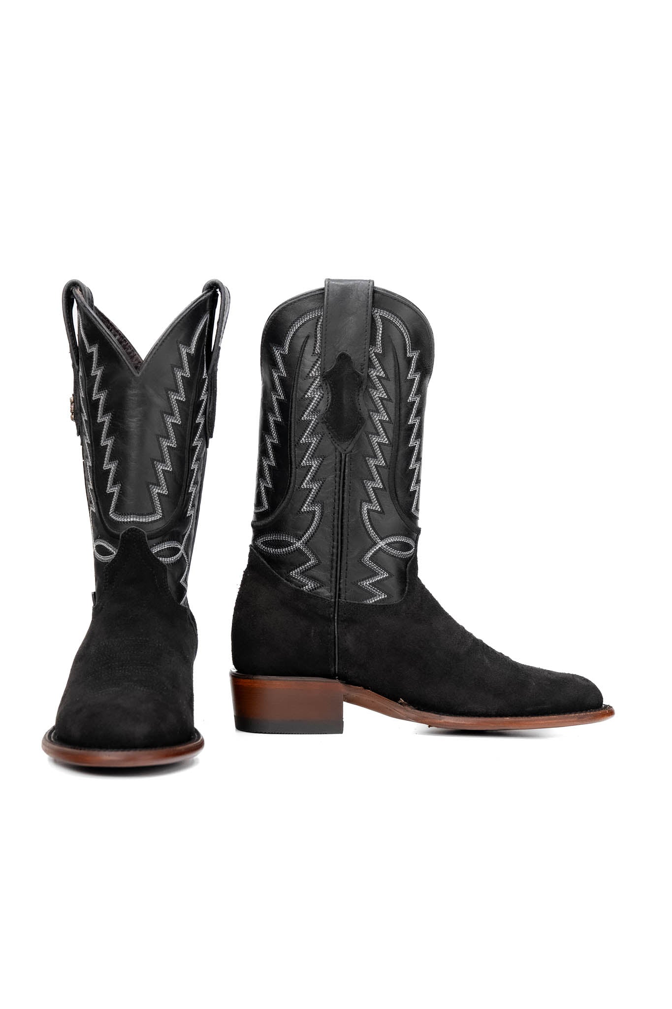 Braxton Roughout Round Toe Cowboy Boot