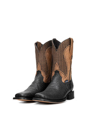 Montana Lizard Rodeo Toe Cowboy Boot