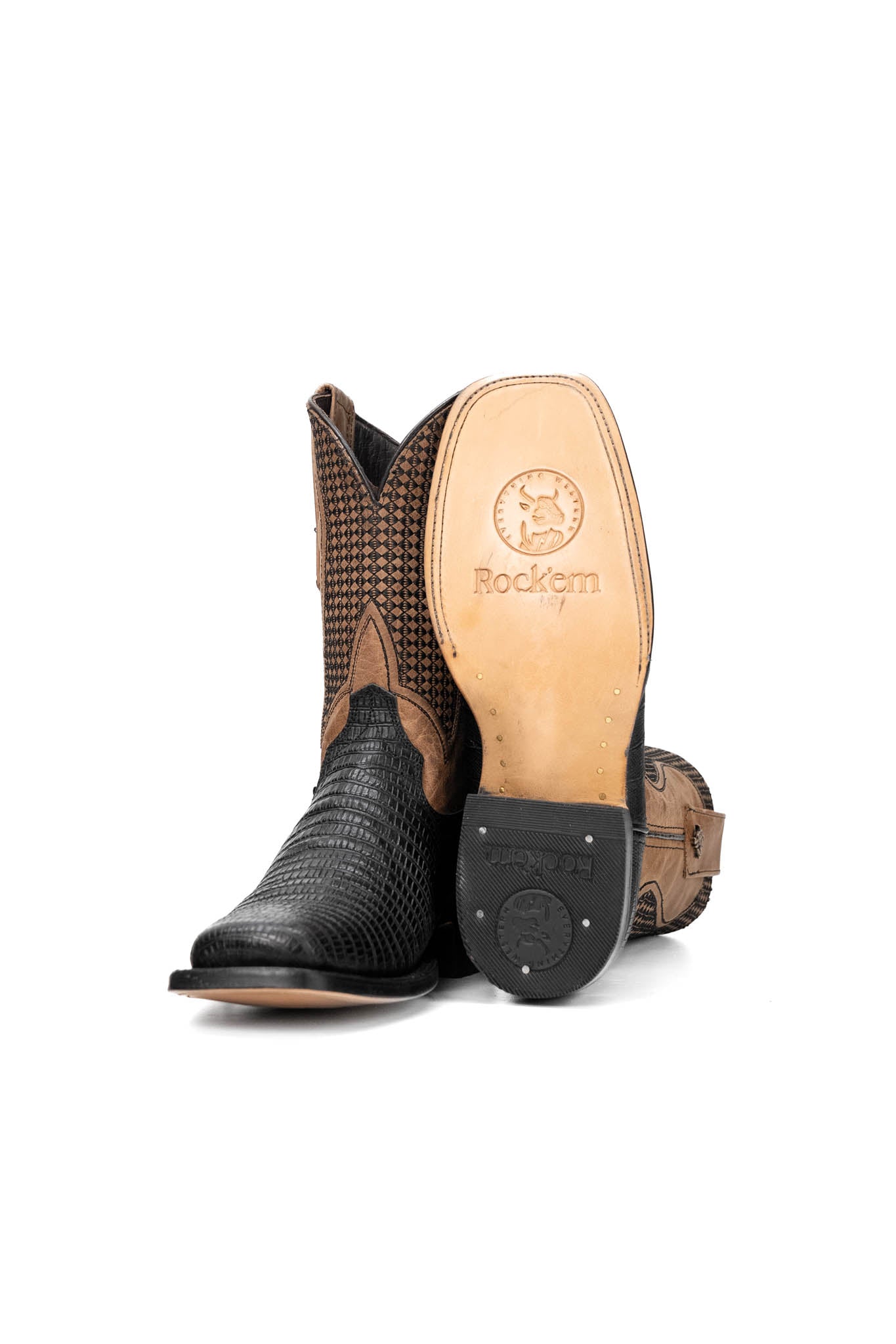 Montana Lizard Rodeo Toe Cowboy Boot