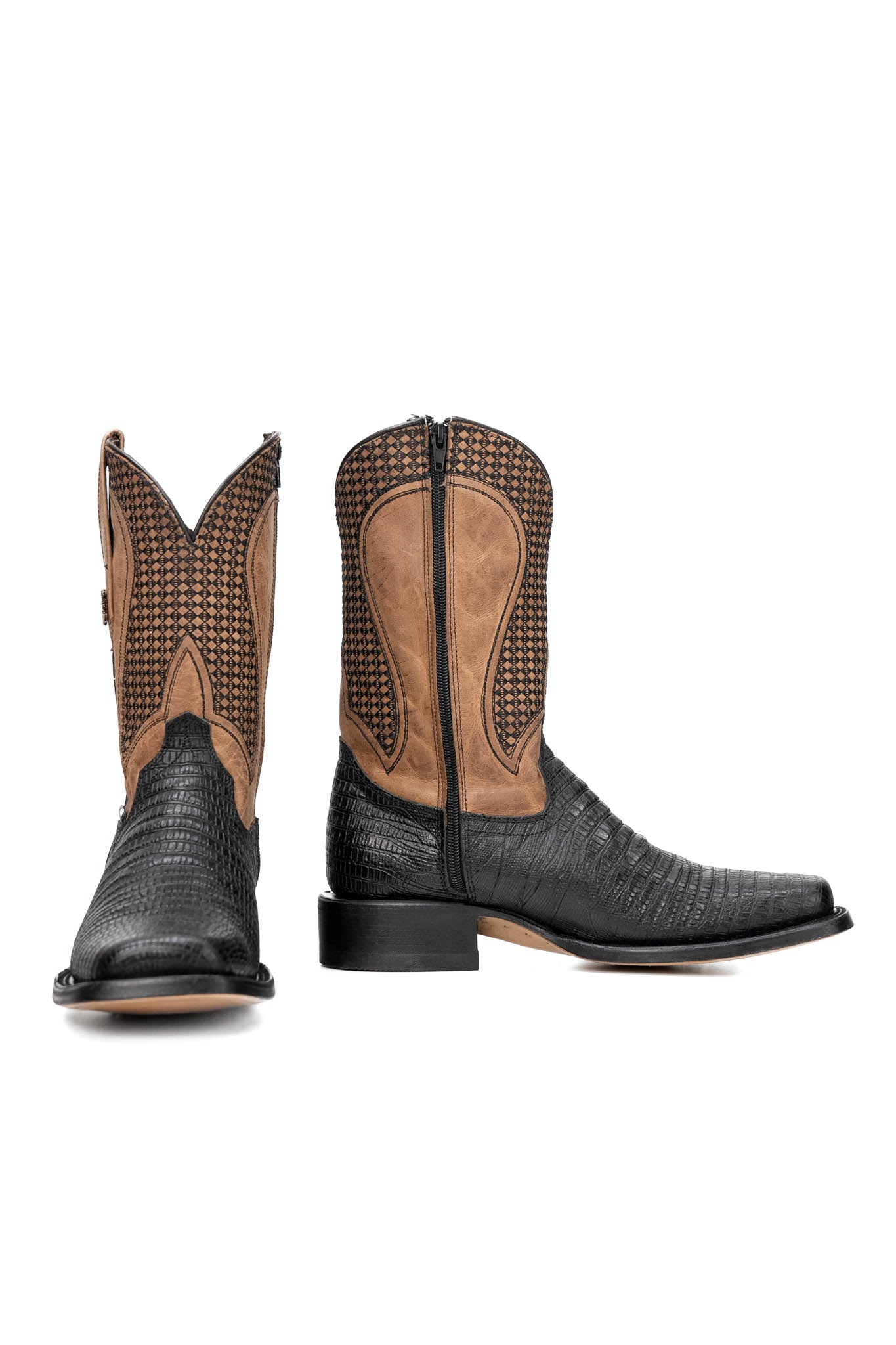 Montana Lizard Rodeo Toe Cowboy Boot
