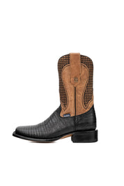 Montana Lizard Rodeo Toe Cowboy Boot