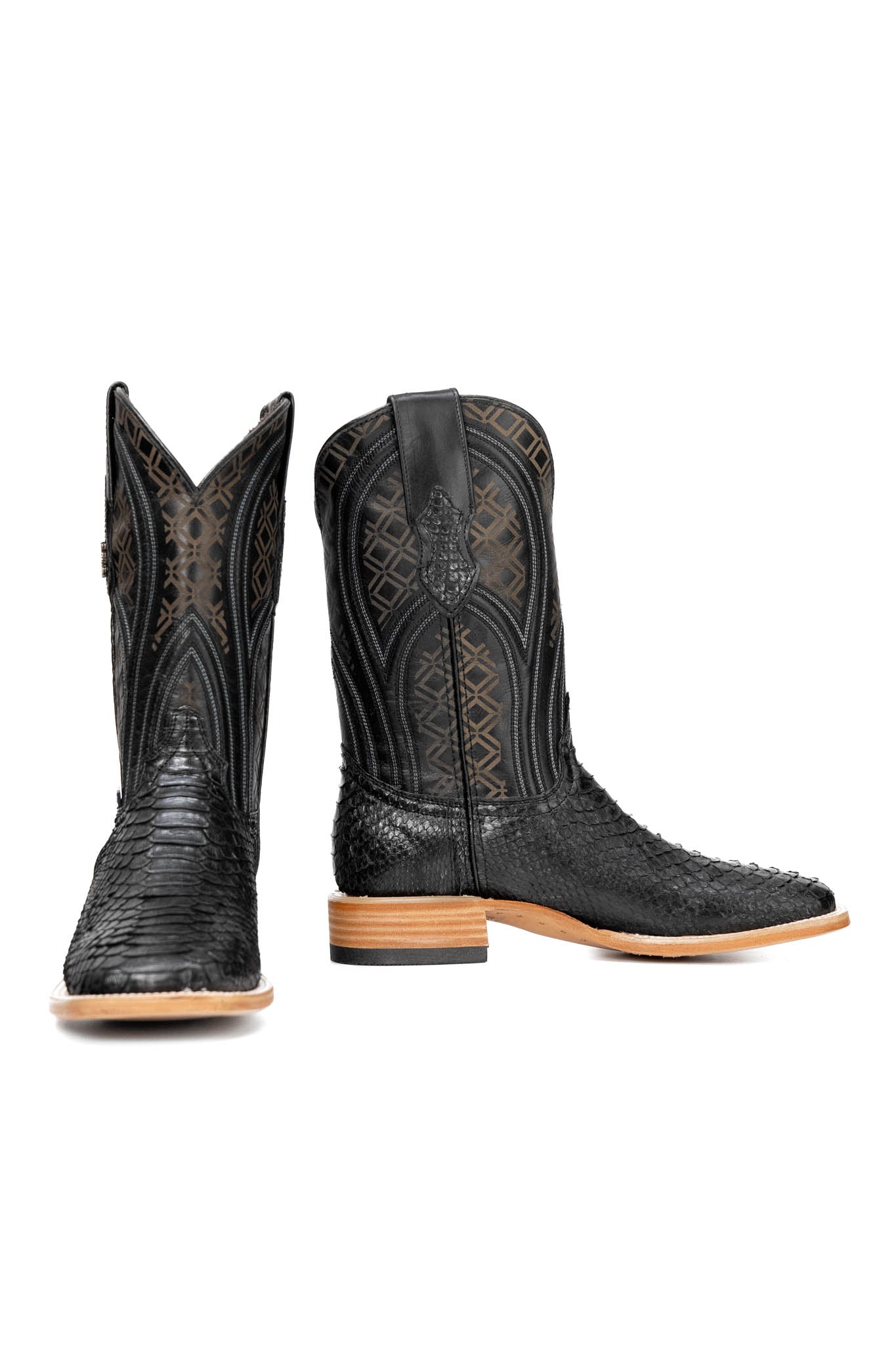 Walter Python Exotic Square Toe Cowboy Boot