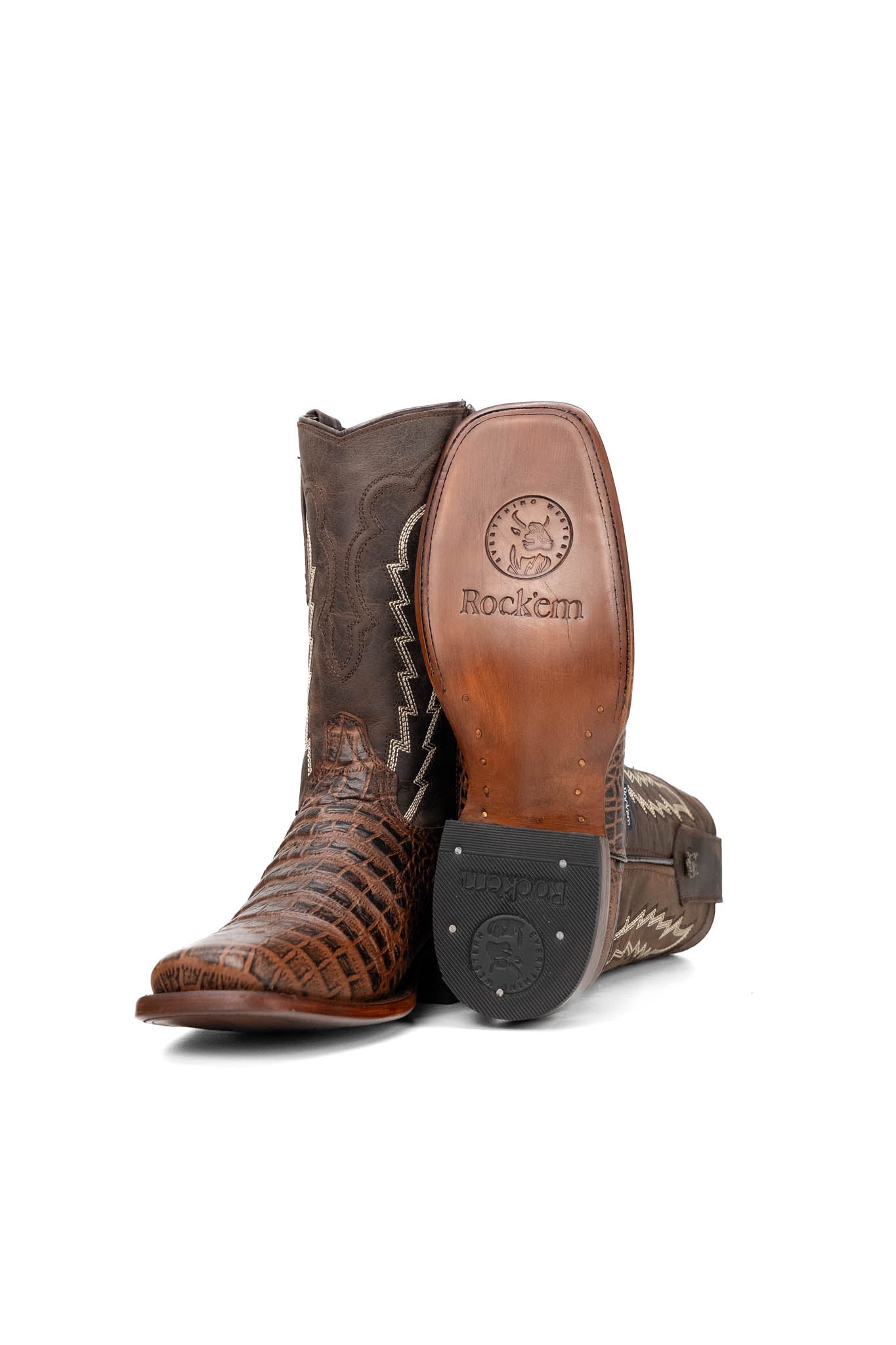 Caiman Belly Rodeo Zipper Cowboy Boot