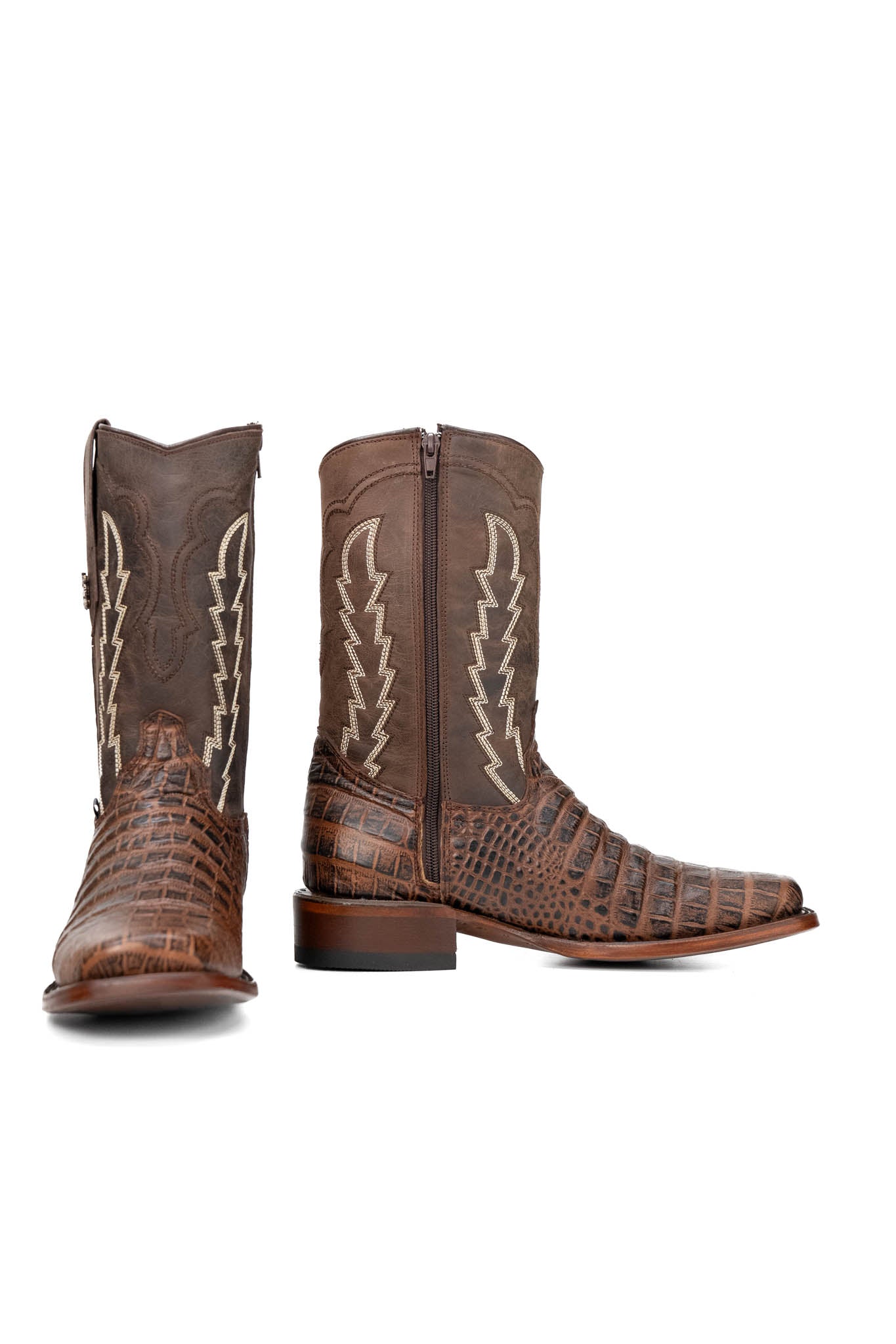 Caiman Belly Rodeo Zipper Cowboy Boot