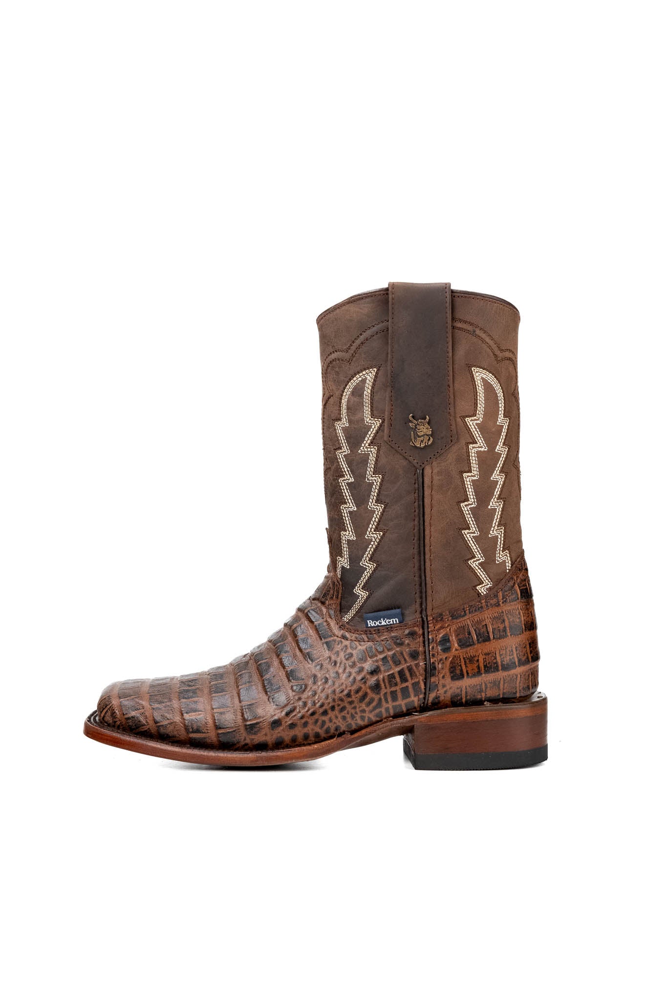 Caiman Belly Rodeo Zipper Cowboy Boot