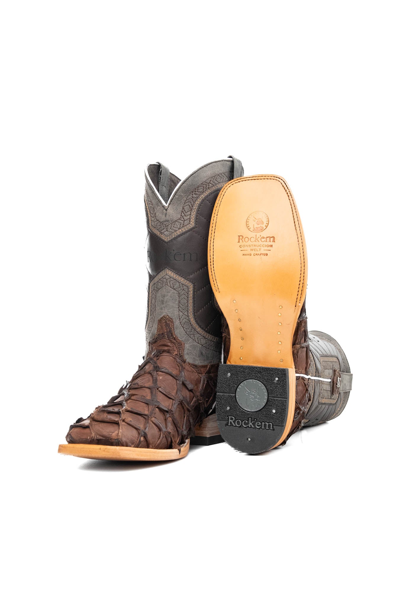 Barnet Pirarucu Exotic Square Toe Cowboy Boot