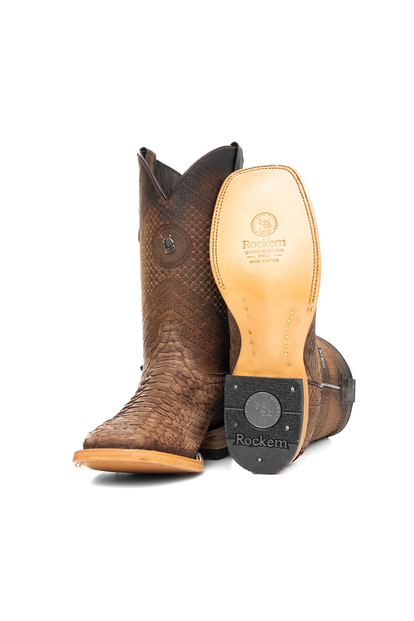 Andersen Python Exotic Square Toe Cowboy Boot