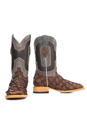 Barnet Pirarucu Exotic Square Toe Cowboy Boot